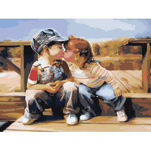 Картина по номерам "Первый поцелуй"
