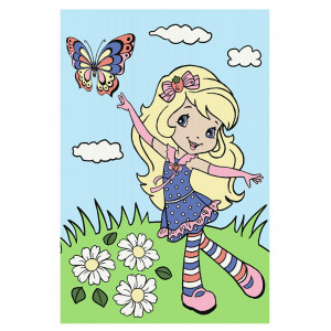 Картина по номерам "Девочка и бабочка"