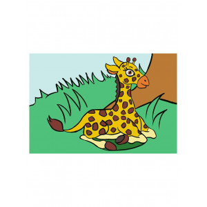 Картина по номерам "Жираф под деревом"