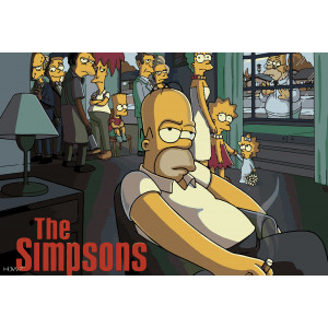 Картина по номерам "Симпсоны Мафия"