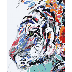 Картина по номерам "Абстрактный тигр"