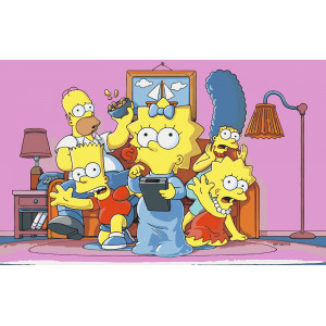 Картина по номерам "Симпсоны вместе"