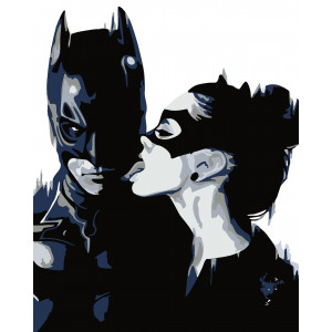 Картина по номерам "Бэтмен и Кошка Темный"