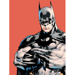 Картина по номерам "Бэтмен на красном фоне"