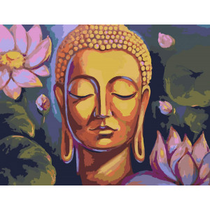 Картина по номерам "Будда и Лотосы"
