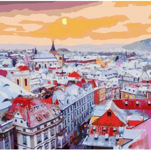 Картина по номерам "Зимняя Прага"
