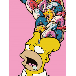 Картина по номерам "Симпсоны в голове у Гомера"