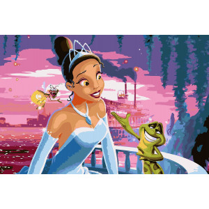 Картина по номерам "Принцесса и лягушонок"