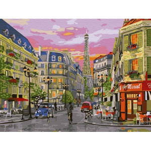 Картина по номерам "Парижская улица"
