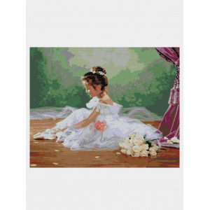 Картина по номерам "Балерина и розы"
