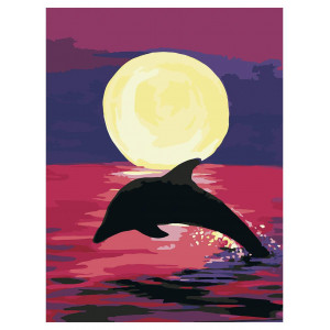 Картина по номерам "Дельфин на закате"