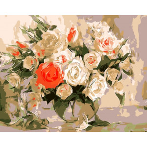 Картина по номерам "Чарівний букет троянд"