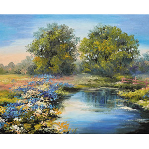 Картина по номерам "Літня річка"