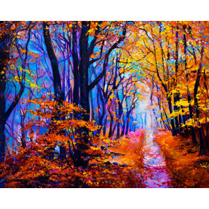 Картина по номерам "Осенняя лесная тропа"