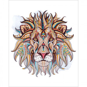 Картина по номерам "Этнический лев"