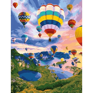 Картина по номерам "Польоти на повітряних кулях"