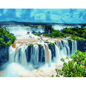 Картина по номерам "Обривисті водоспади"