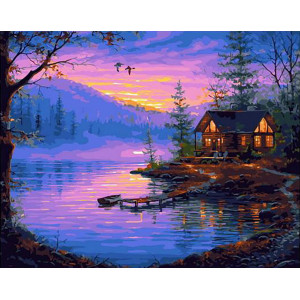 Картина по номерам "Рибальський будиночок"