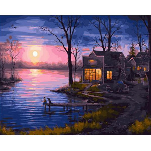 Картина по номерам "Отблески осеннего заката"