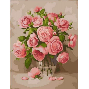 Картина по номерам "Пишні троянди"
