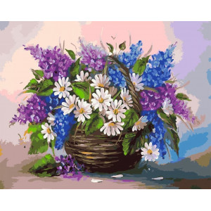 Картина по номерам "Кошик польових квітів"