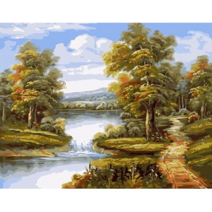 Картина по номерам "Речной водопад"