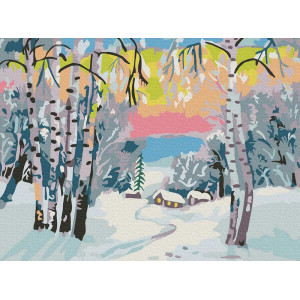 Картина по номерам "Зимний пейзаж"