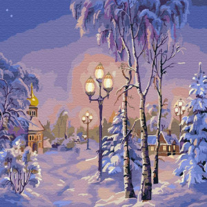 Картина по номерам "Зимний вечер"