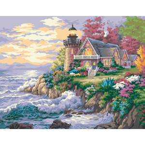 Картина по номерам "Будинок з маяком"