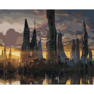 Картина по номерам "Город будущего"