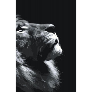 Картина по номерам "Гордый лев"