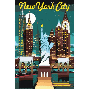 Картина по номерам "Нью-Йорк-город свободы"