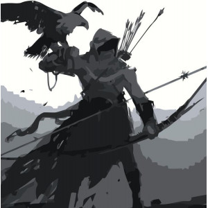 Картина по номерам "Охотник и ворон"