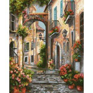 Картина по номерам "Старинный переулок"