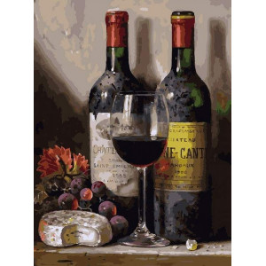 Картина по номерам "Вино сыр и виноград"