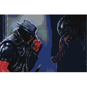 Картина по номерам "Дэдпул против Венома"