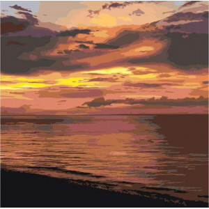 Картина по номерам "Морской закат"