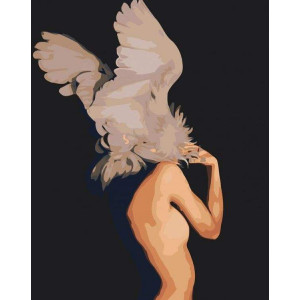 Картина по номерам "Девушка с крыльями"