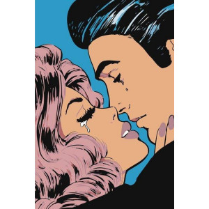 Картина по номерам "Поцелуй поп-арт"