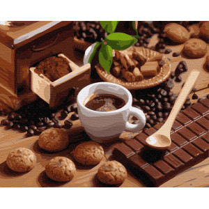 Картина по номерам "Шоколад с кофе"