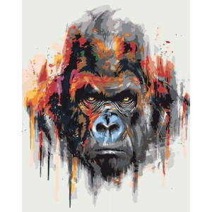 Картина по номерам "Акварельная горилла"