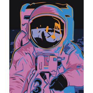 Картина по номерам "космонавт"