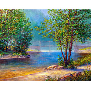 Картина по номерам "Река в лесу"