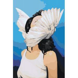 Картина по номерам "Крылатая девушка"