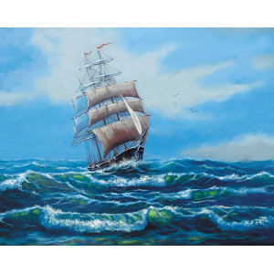 Картина по номерам "Корабль с белыми парусами"
