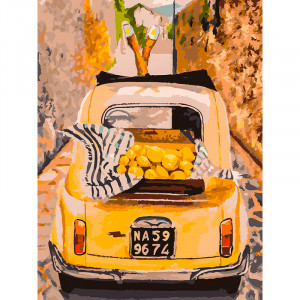 Картина по номерам "Машина с лимонами"