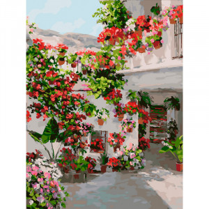 Картина по номерам "Испанский дворик"