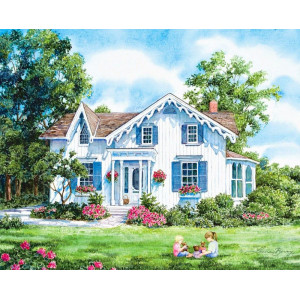 Картина по номерам "Загородный дом"