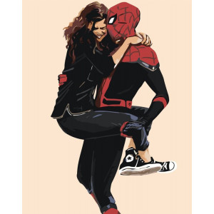 Картина по номерам "Человек-паук: Нет пути домойЗендея и Том Холланд"