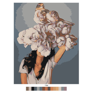Картина по номерам "Девушка с птицей Эми Джадд"